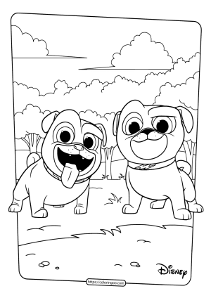 Printable Puppy Dog Pals Coloring Book Pages 01