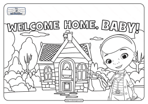 Doc Mcstuffins Welcome Home Baby Coloring Page