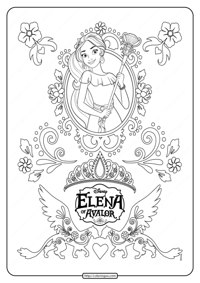 Disney Elena of Avalor Coloring Sheet