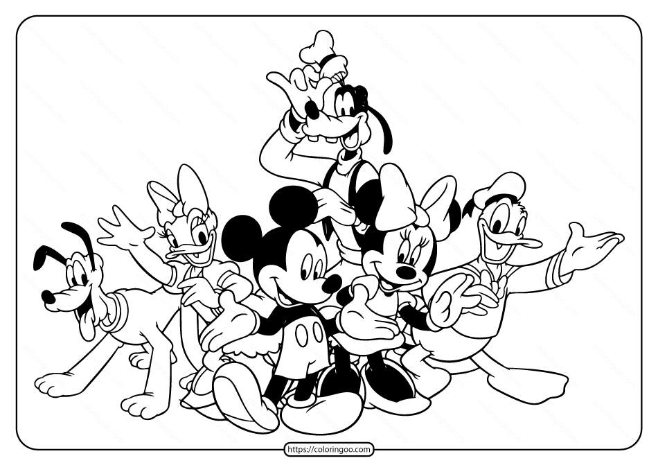 Disney Mickey’s Typing Adventure Coloring Page