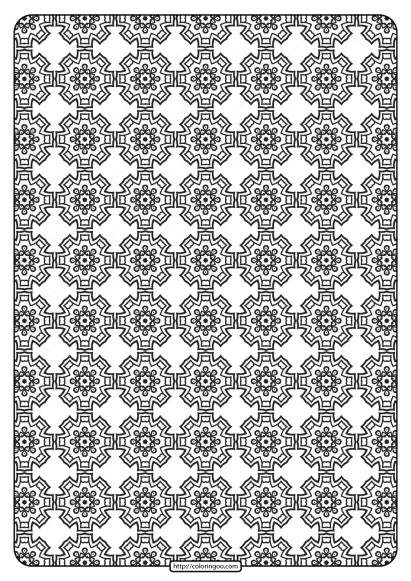 Free Printable Geometric Pattern PDF Book 018