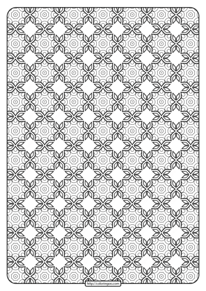 Free Printable Geometric Pattern PDF Book 020