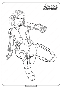 Marvel Avengers Black Widow Pdf Coloring Pages