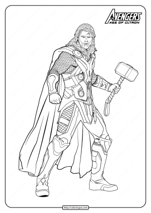 Marvel The Avengers Thor Pdf Coloring Pages