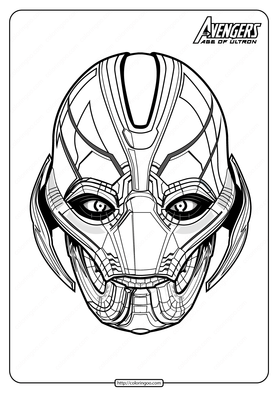 Marvel The Avengers Ultron Pdf Coloring Pages