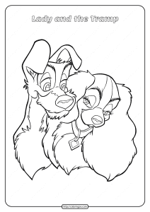 Printable Lady and the Tramp Coloring Pages 05