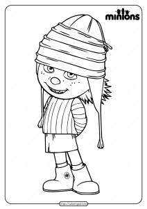 Printable Minions Edith Gru Pdf Coloring Page