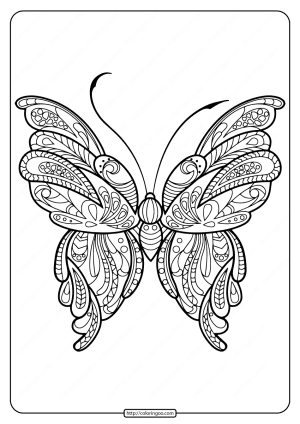 Printable Butterfly Mandala Coloring Pages 51