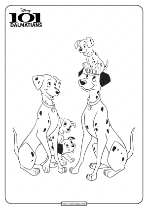Printable Disney 101 Dalmatians Pdf Coloring Pages