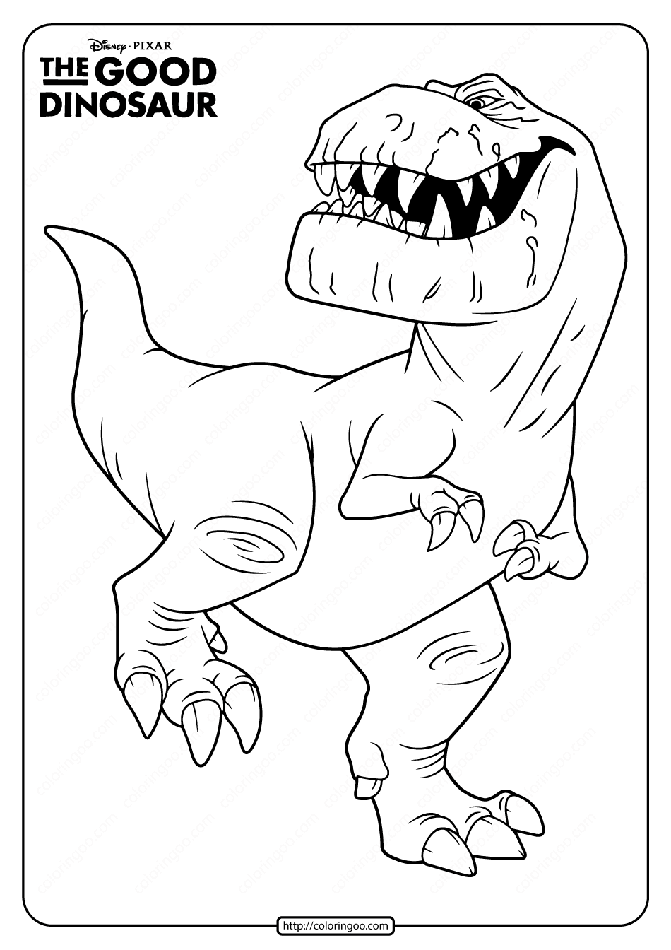 disney the good dinosaur butch coloring page