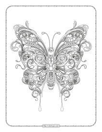 free printable butterfly adult coloring pages