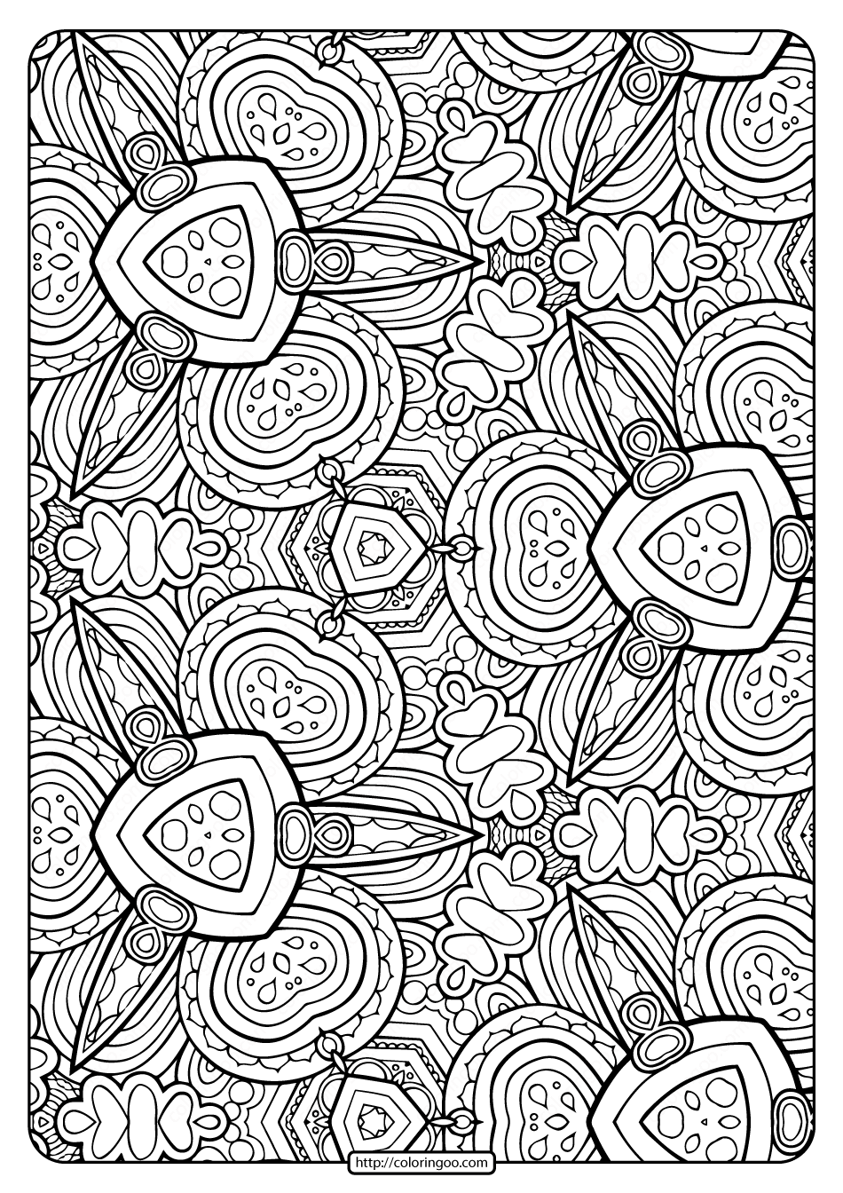 Printable Abstract Pattern Adult Coloring Pages-02