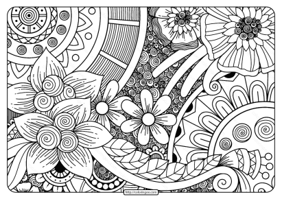 Printable Adult Pdf Coloring Page Book 08