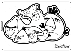 Printable Angry Birds Pdf Coloring Pages