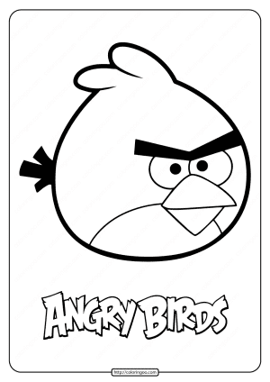 Printable Angry Birds Red Pdf Coloring Pages