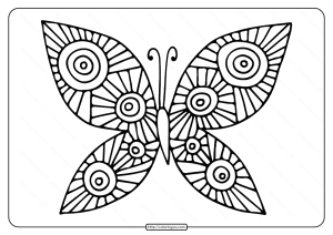 Printable Butterfly Pdf Coloring Page