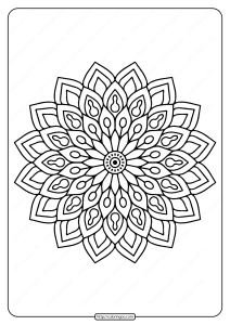 Printable Flower Mandala Pdf Coloring Page