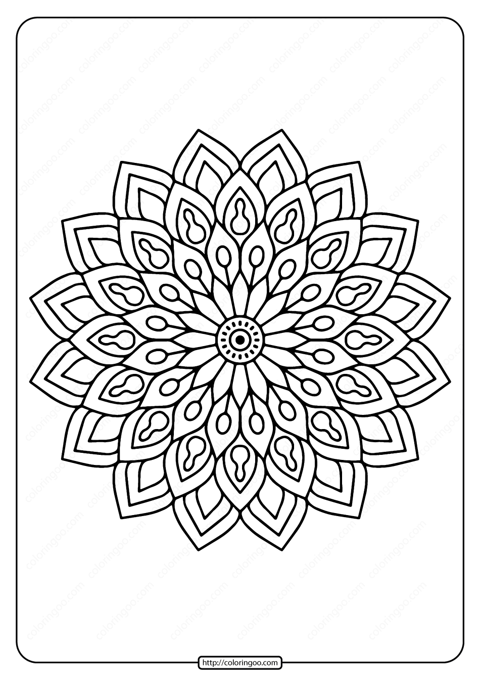 printable flower mandala pdf coloring page