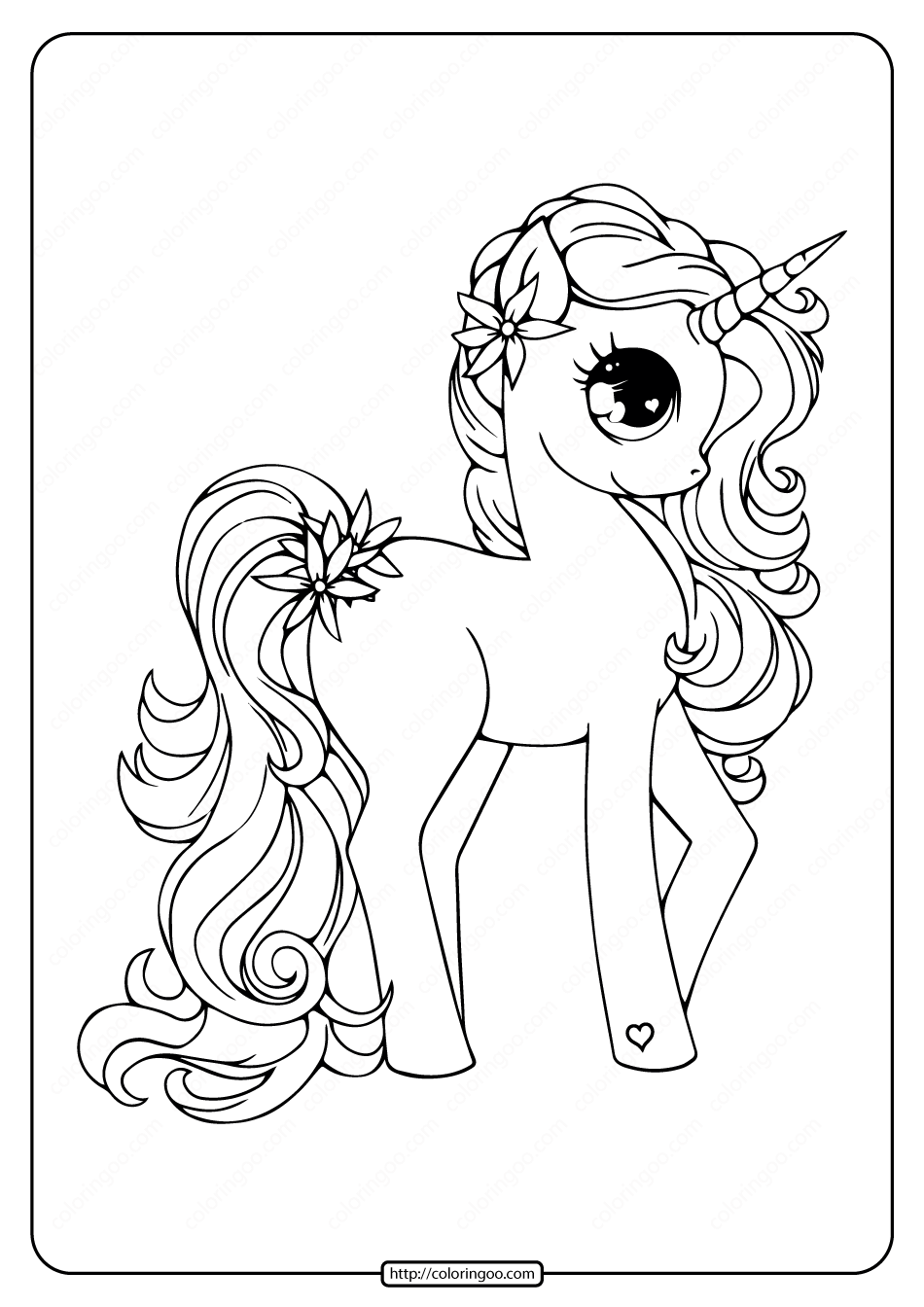 Free Unicorn Coloring Pages Atilaswing