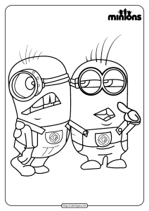 Printable Minions Pdf Coloring Pages