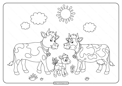 printable mom dad and baby calf coloring page e1588356245402