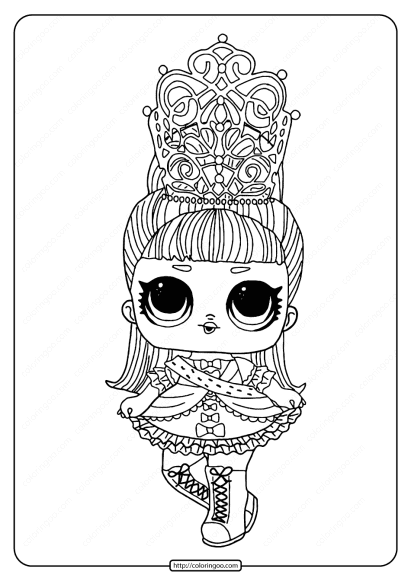 LOL Surprise Hairgoals Her Majesty Coloring Page