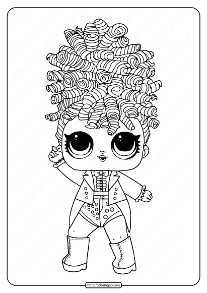 LOL Surprise Hairgoals Miss Jive Coloring Page