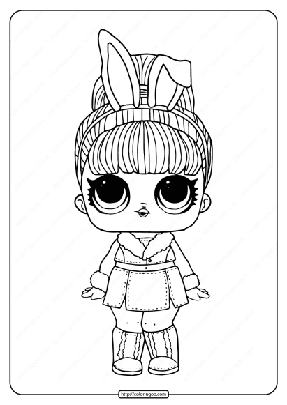 LOL Surprise Hairgoals Snow Bunny Coloring Page