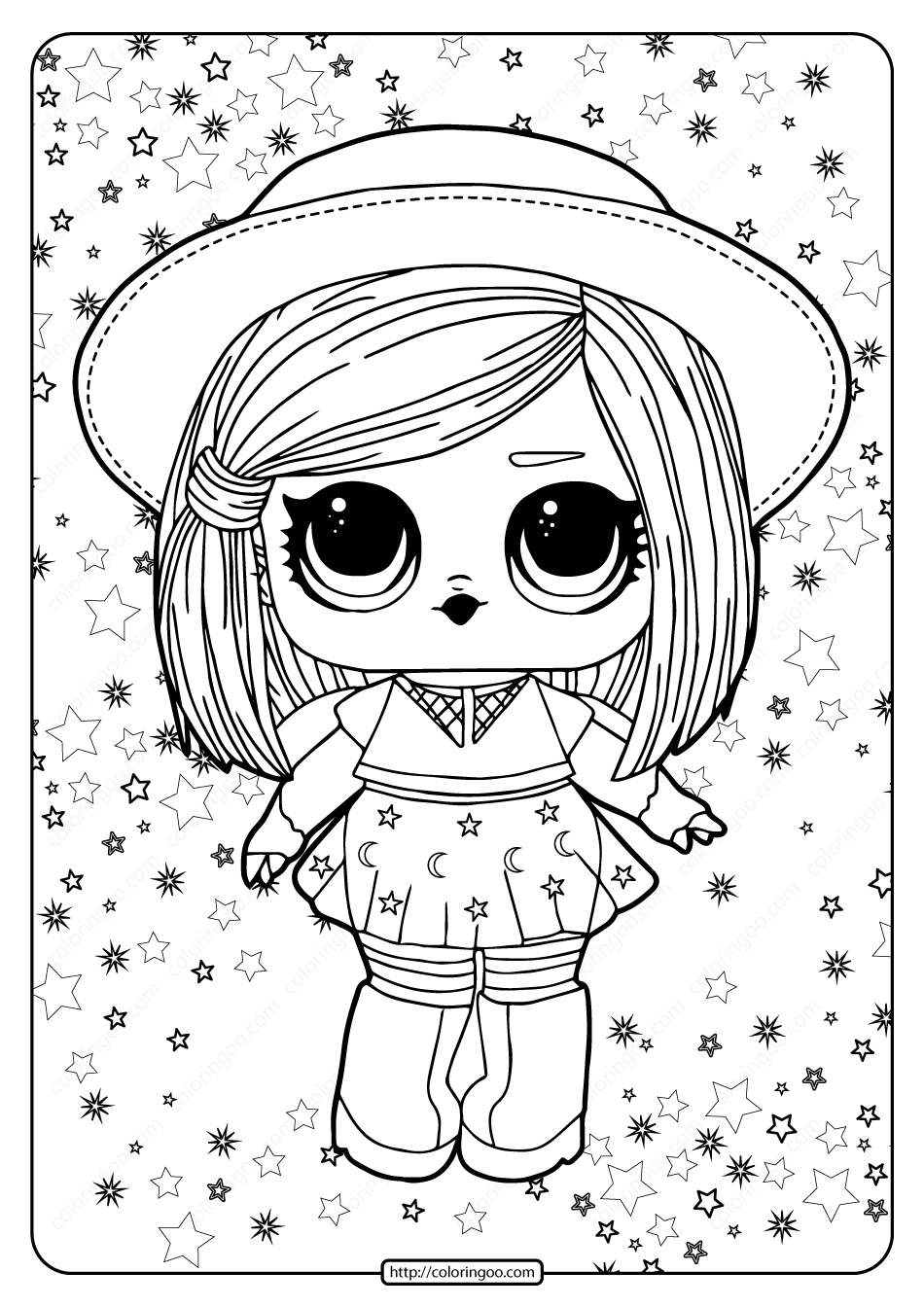LOL Surprise Hairgoals Witchhay Babay Coloring Page