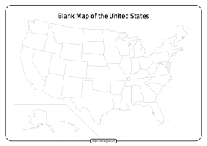 Free Printable Pdf Blank Map Of United States