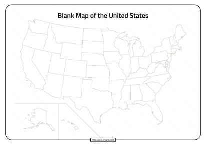 free printable blank map of the united states