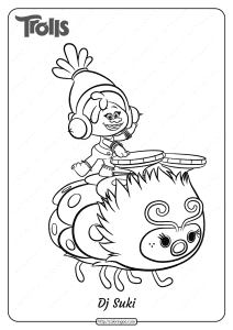 free printable dj suki pdf coloring page