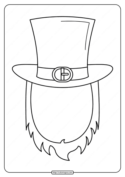 free printable leprechaun mask frame coloring