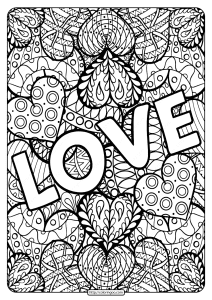 Free Printable Love Pdf Coloring Page