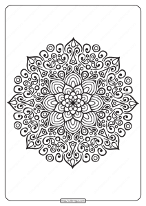 free printable mandala outline coloring page