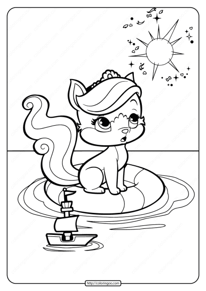 free printable palace pets treasure coloring pages