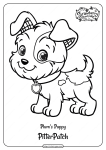 Free Printable Plum's Puppy Pitterpatch Coloring Page