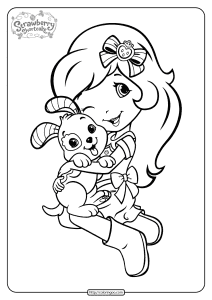 free printable strawberry shortcake and pupcake coloring