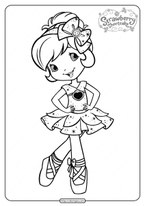 free printable strawberry shortcake coloring page 02