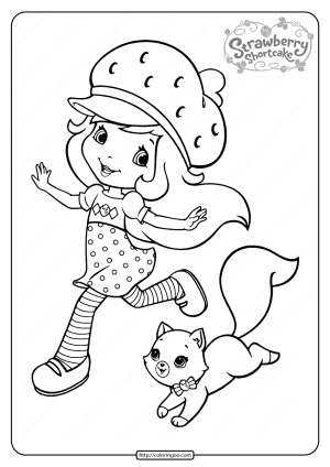 free printable strawberry shortcake coloring page 03