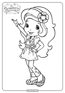 free printable strawberry shortcake coloring page 05