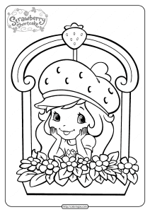 free printable strawberry shortcake coloring page 10