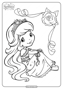 free printable strawberry shortcake coloring page 12