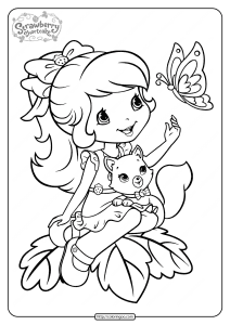 free printable strawberry shortcake coloring page 13