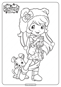 free printable strawberry shortcake coloring page 15