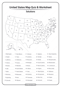 free printable united states map quiz solutions