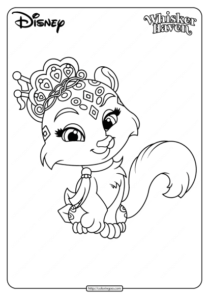 printable palace pets snowpaws pdf coloring page