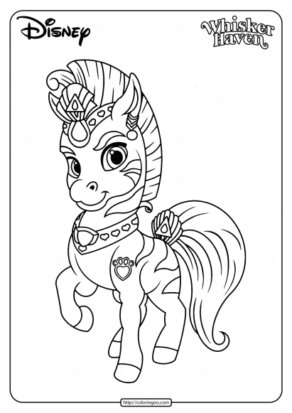 printable palace pets stripes pdf coloring page