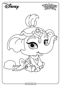 printable palace pets taj pdf coloring page