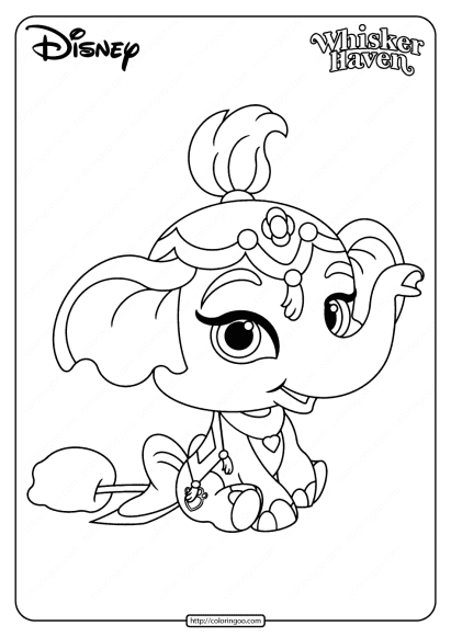 printable palace pets taj pdf coloring page